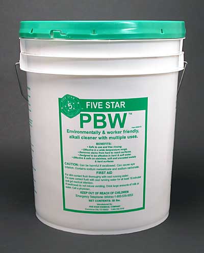 50 LBS. FIVE STAR PBW CLEANER (Actual Cost Shipping Item)