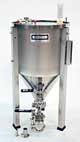 7 GALLON FERMENATOR WITH TRI-CLAMP VALVES 