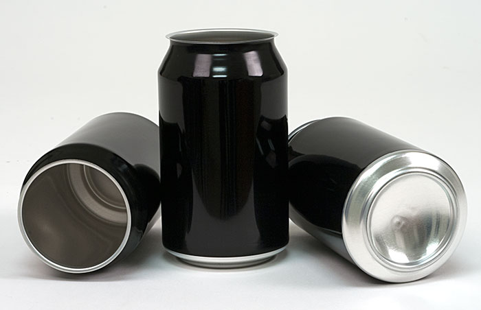 330 ml Black Aluminum Cans & Lids (case of 300)