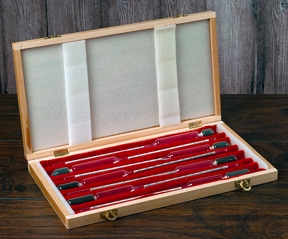 Precision Baume Hydrometer Set (not specific gravity!)